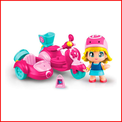 Set Muñeca Pinypon Con Motocicleta Merienda Campo Mix & Max