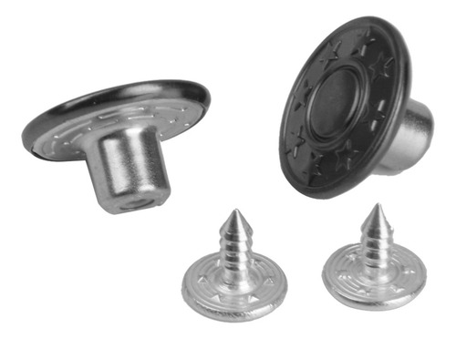 Imagen 11 de 11 de 50 Sets Vintage Star Jean Tack Botones De Metal De 17 Mm