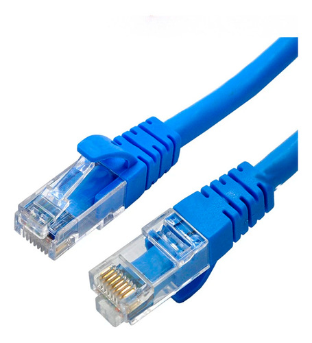 Cabo De Rede Internet Patch Cord Rj45 Cat6 Azul 2 Metros