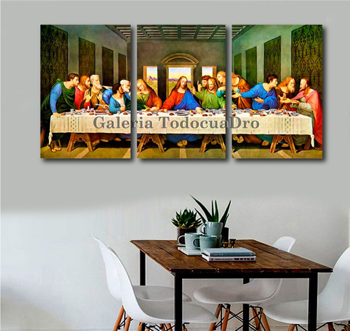 Imagen 2 de 10 de Cuadros Decorativos La Última Cena De Jesús