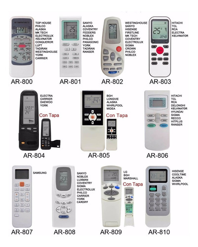 Imagen 3 de 9 de Control Remoto Aire Acondicionado Zenith Sanyo Noblex Cardif