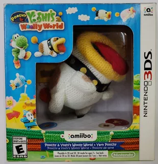 Poochy Yoshis Wolly World + Yarn Poochy Amiibo 3ds Nintendo