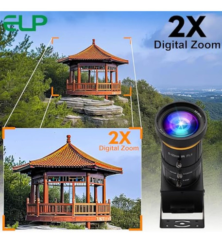 Câmera Usb Elp 4k Usb3.0 Hdmi, Webcam Com Zoom Manual