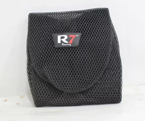 Funda Para Asiento Moto R7 Racing Con Malla Talla M Color Negro