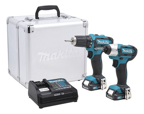 Kit de taladros de impacto y destornilladores Makita CLX201sax