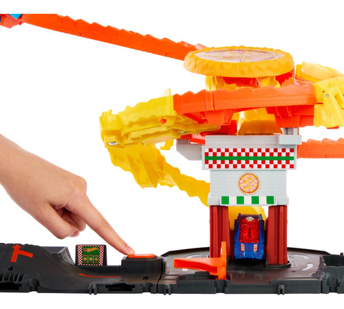 Mattel® Hot Wheels Pista Juguete Ataque De Cobra Vs Pizzería