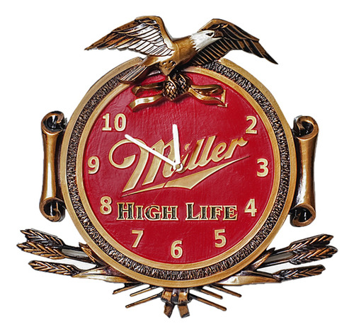 Relógio Decorativo Cerveja Miller Águia 42x39cm