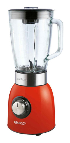 Imagen 3 de 6 de Licuadora Peabody PE-LN800 1.5 L roja con jarra de vidrio 220V