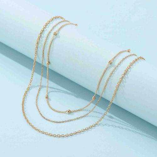 Collar Con Colgante De Diamantes Multicapa Con Borlas En For