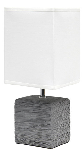 Simple Designs Lt2072-gry Lámpara De Mesa Pequeña De Piedra