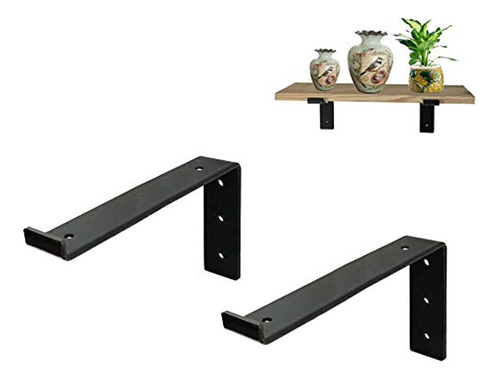 Soportes De Antebrazos Para Estante,metal Negro/2 Unidades