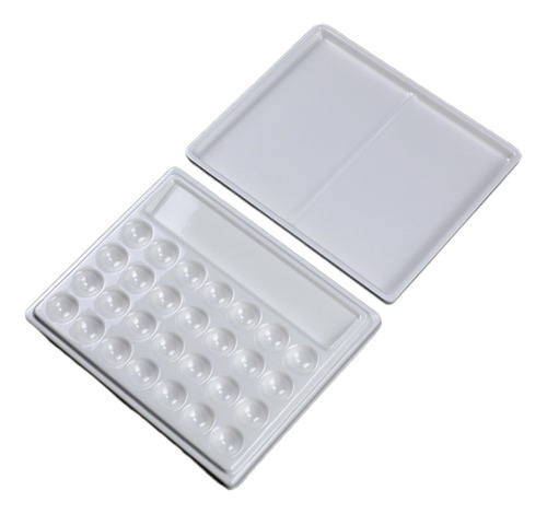 Paleta De Pintura Rectangular De 28 Pocillos Para Mezclar Co