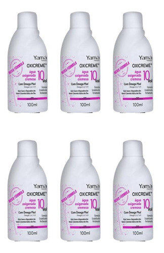 Agua Oxigenada Yama 100ml 10 Volumes - Kit Com 6un