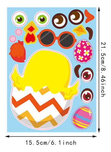 24 Piezas De Pegatinas De Pascua, Pegatinas Para Hacer Una