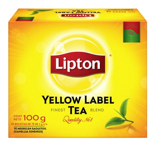 Te Lipton Yellow Label Caja 50 Saquitos Premium Importado