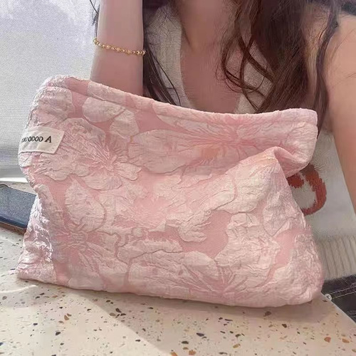 2025/bolsa De Maquillaje Estilo Premium De Gran Capacidad Color Blanco