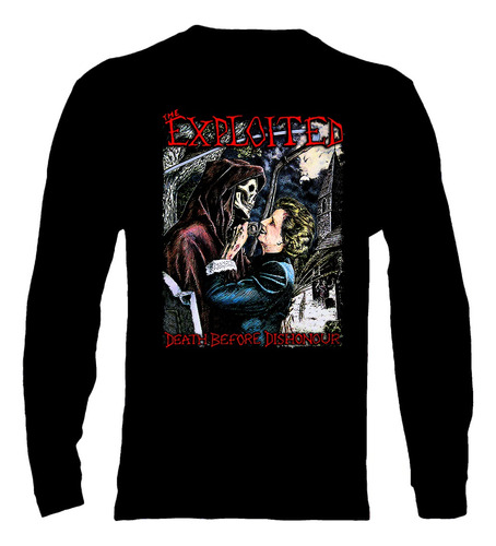 Polera Manga Larga The Exploited - Ver 03 - Death Before Dis