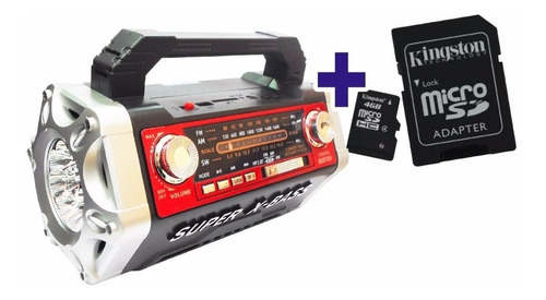 Promocion Navidad Radio Portatil Usb + Memoria Kingston 4gb