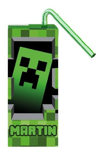 Pack 6 Jugos Néctar Personalizado Creeper Minecraft