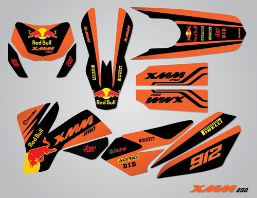 Kit Calcos Motomel Xmm 250 Simil Ktm