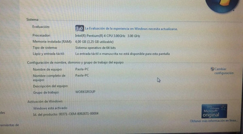 Imagen 3 de 8 de Pc Computador Lenovo Operativa + Monitor Y Accesorios