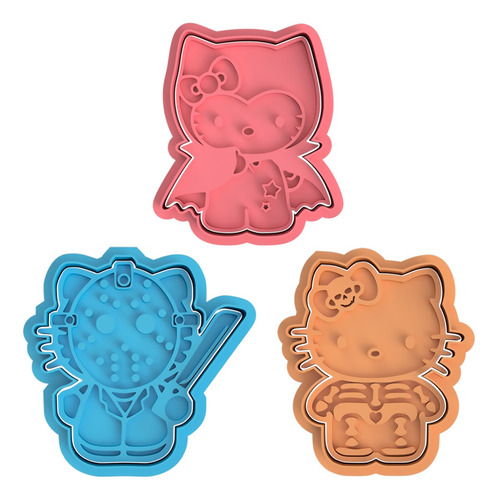 Cortantes Para Galletas Halloween Hello Kitty - Pack 1