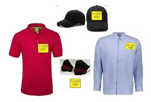 Set 2 Camisa, 1 Polo, 1 Gorra, 1 Cubrebocas Con Logo Bordado