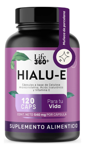 Life 360+ Hialu-e Ácido Hialurónico Vitamina E 120 Cápsulas