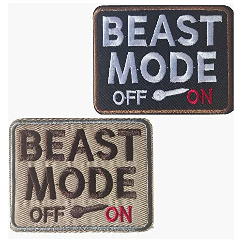 Txsn 2pcs Beast Mode On Patches, Hook & Loop Parche Divertid