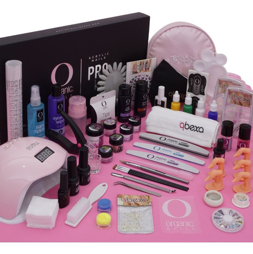 Kit Uñas Qbexa Prokit Organic Nails, Lámpara Uvled Point Gel