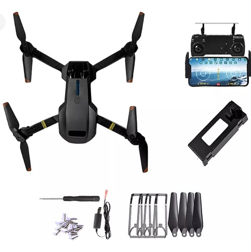 Mini Drone Jauz 4k Retrátil 1 Bateria Cinza Com Bolsa Contro