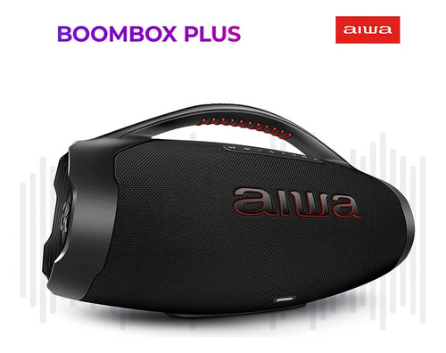 Caixa De Som Boombox Plus Aiwa Bbs-01-b 200w Bt 30h Ip66 Usb Preto