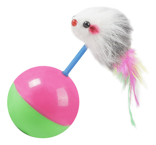 Pelota Interactiva Cat Mouse Teaser Toy Feather Bobblehead P