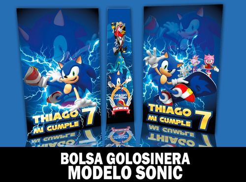 Bolsa Golosinera Sonic X10 Souvenir Cumpleaños