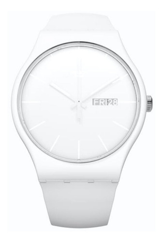 Reloj Swatch Mujer Blanco White Rebel Suow701 Silicona 3 Bar