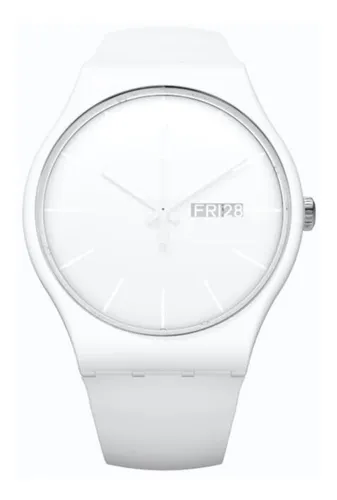 Reloj Swatch Mujer Blanco Originals Suow701 Malla Silicona