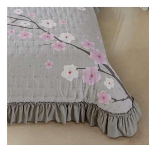 Colcha Neo Cherry Gris Matrimonial Concord