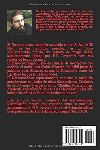 Necronomicon Versionpleta Escritos Del Sendero, De Shi, Sangue. Editorial Independently Published En Español