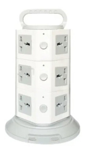 Multitoma Torre 3 Pisos Regleta Vertical Multiple 12 Tomas