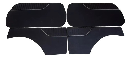 Panel Tapizado Interior Fiat 600 Kit Completo Color Negro Negro