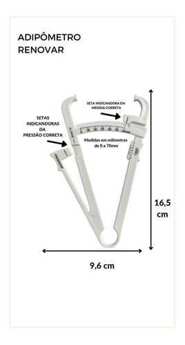Kit Adipômetro Básico + Trena Antopométrica Gordura Corporal