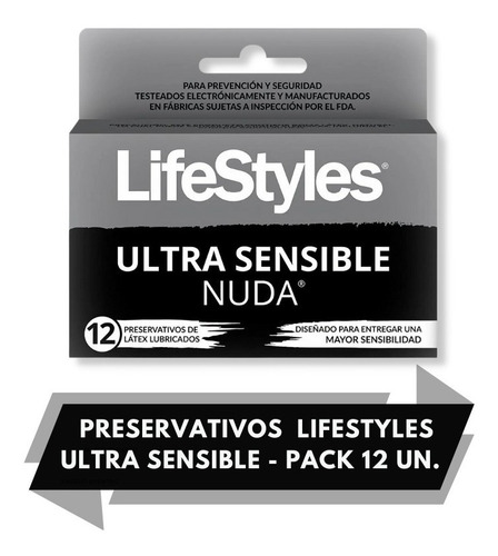 Preservativos Lyfesty Ultra Sensible X12 Condones Lubricados