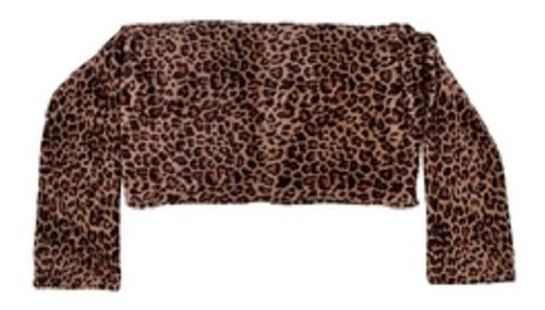 Cobertor Com Mangas Tv Solteiro Prime Leopardo Luxo