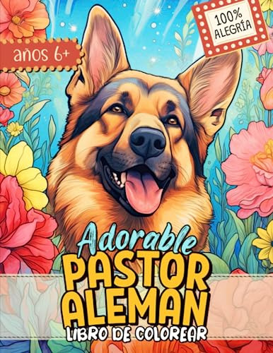 Libro De Colorear Pastor Alemán: 40 Lindas Páginas De Activi