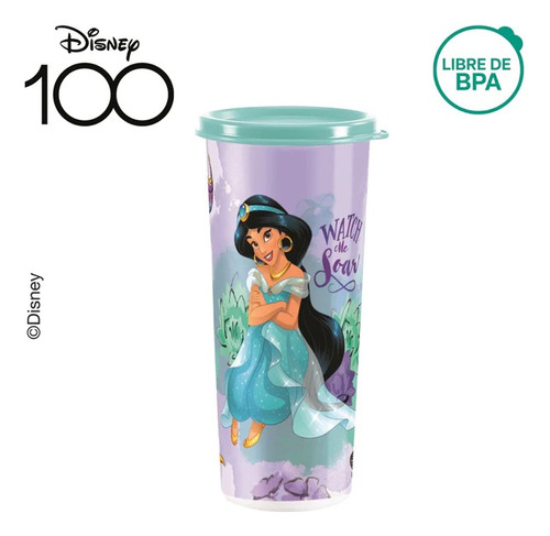 Vaso Princesas Con Sello Tupperware® 470ml Libre De Bpa