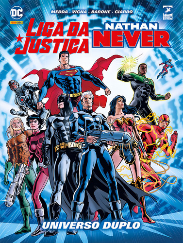 Liga Da Justiça/nathan Never (dc/bonelli): Universo Duplo, De Michele Fazekas. Nathan Never, Vol. 1. Editorial Panini, Capa Mole, Edição 3 Em Português, 2024