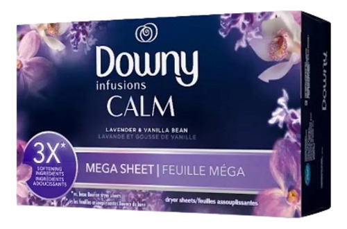 Lenços Amaciante Secadoras Downy Calm Mega Sheets 70 Folhas