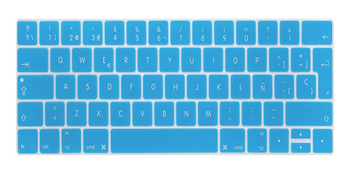 Protector De Teclado Silicona Celeste Macbook Pro Retina Tou