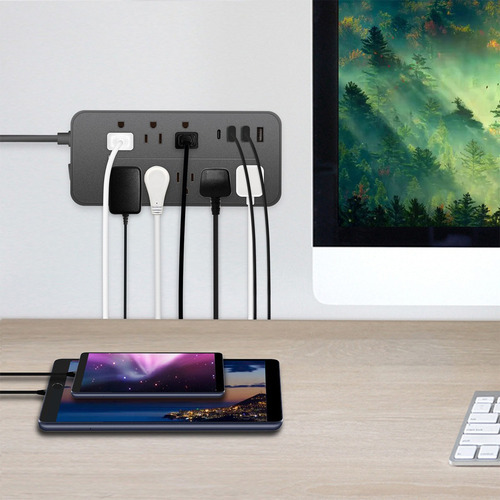 Faixa De Carregador Multicontato 8 Saídas E 3 Usb, 1