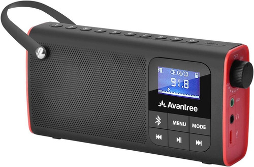 Radio Fm Portátil Con Altavoz, Bluetooth Y Tarjeta Sd